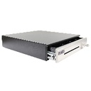 CAJON DE DINERO EC LINE EC-CD-100-P, NEGRO, COMPARTIMIENTOS 5 BILLETES - 8 MONEDAS, RODAMIENTO, PANEL DE ACERO INOXIDABLE, RJ11