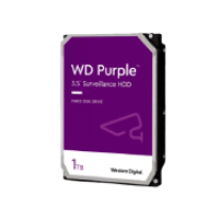 DISCO DURO INTERNO WD PURPLE 1TB 3.5 ESCRITORIO SATA3 6GB/S 64MB 5400RPM 24X7 DVR NVR 1-8 BAHIAS 1-64 CAMARAS WD10PURZ