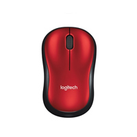 Mouse Logitech M185 Óptico Inalámbrico USB Nano Receptor 1000DPI Rojo