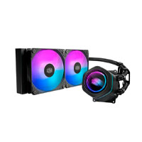 DISIPADOR DE ENFRIAMIENTO LIQUIDO COOLER MASTER MASTERLIQUID SERIE CORE NEX 240 / ARGB / NEGRO / GAMER