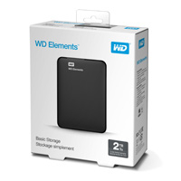 DISCO DURO EXTERNO WD ELEMENTS 2TB 2.5 PORTATIL USB3.0 NEGRO WINDOWS WDBU6Y0020BBK-WESN
