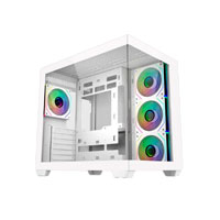 GABINETE COOLER MASTER ELITE 681,/ DOBLE CAMARA / ARGB FAN 4 / BLANCO / ITX / MICRO-ATX / ATX / PANEL PANORAMICO