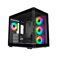 GABINETE COOLER MASTER ELITE 600, ARGB FAN 7 / NEGRO / TORRE INTERMEDIA / MINI-ITX / MINI-DTX / MICRO-ATX / ATX / PANEL PANORAMICO VIDRIO TEMPLADO