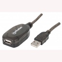CABLE USB,MANHATTAN,150958, V2.0 EXT. ACTIVA 20.0M NEGRO