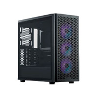GABINETE COOLER MASTER ELITE 502, ARGB FAN 4 / NEGRO/ MEDIA TORRE/ITX / MICRO ATX / ATX / VENTANA