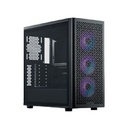 GABINETE COOLER MASTER ELITE 502, ARGB FAN 4 / NEGRO/ MEDIA TORRE/ITX / MICRO ATX / ATX / VENTANA