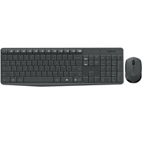 TECLADO Y MOUSE LOGITECH MK235 INALAMBRICO RECEPTOR USB (ESPAÑOL) GRIS