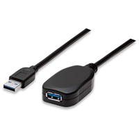 CABLE USB,MANHATTAN,150712, V3.0 EXT. ACTIVA  5M NEGRO