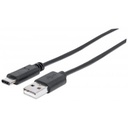 CABLE USB,MANHATTAN,353298,-C V2.0, C-A 1.0M NEGRO 480MBPS