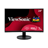 MONITOR LED VIEWSONIC CURVO 24 PULGADAS / FULL HD 1920X1080P / HDMI / DISPLAY PORT/ PANEL MVA/ CURVO 1500R / 100 HZ / 1 MS /BOCINAS INTEGRADAS/ 3 AÑOS DE GARANTIA