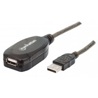 CABLE USB,MANHATTAN,151573, V2.0 EXT. ACTIVA 10.0M BOLSA