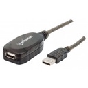 CABLE USB,MANHATTAN,151573, V2.0 EXT. ACTIVA 10.0M BOLSA