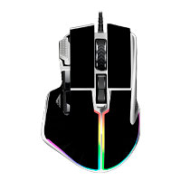 MOUSE GAME FACTOR MOG602, CLICK LÁSER, PIXART 3370, 19,000 DPI, 6 BOTONES + 1 FAST CLICK, RGB, NEGRO