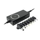 CARGADOR UNIVERSAL INTELIGENTE CON PUNTAS INTERCAMBIABLES Y PUERTO USB PERFECT CHOICE - NEGRO