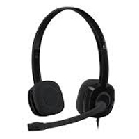 AUDIFONOS DIADEMA LOGITECH H151 CONTROL DE VOLUMEN JACK 3.5MM NEGRO
