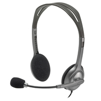 Audífonos Diadema Logitech H111 Jack 3.5 Mm Gris