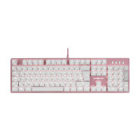 TECLADO MECÁNICO GAME FACTOR KBG400, RETROILUMINADO, SWITCH RED, USB, ROSA
