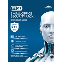 ESET SMALL OFFICE SECURITY, 5 LICENCIAS PCS 1 LICENCIA PARA SERVER WINDOWS CONSOLA LOCAL, 1 AÑO DE VIGENCIA CAJA