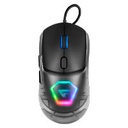 MOUSE GAME FACTOR MOG530, CARCASAS INTERCAMBIABLES, PIXART 3327, 12,000 DPI, RGB, USB, NEGRO