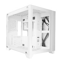 GABINETE GAME FACTOR CSG570 MICRO ATX FISHTANK, DOBLE CRISTAL, USB 3.0, S/FTE, BLANCO