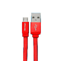 CABLE USB VORAGO CAB-113 USB 2 A MICRO USB 1METRO BOLSA ROJO