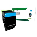TONER LASER LEXMARK  80C8SC0 CYAN, RENDIMIENTO ESTANDAR HASTA 2,000 PAGINAS, PARA MODELOS: CX410, CX510, CX310