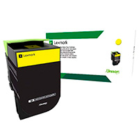 TONER LASER LEXMARK 80C8SY0 AMARILLO, RENDIMIENTO ESTANDAR HASTA 2,000 PAGINAS, PARA MODELOS: CX310, CX410. CX510