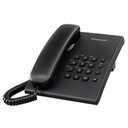 TELEFONO PANASONIC KX-TS500MEB ALAMBRICO BASICO UNILINEA SIN MEMORIAS CONTROL DE VOLUMEN 4 NIVELES REMARCACION ULTIMO NUMERO NEGRO