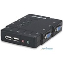 SWITCH KVM,MANHATTAN,151269, DESKTOP USB 41 CON CABLESAUDIO