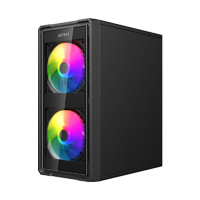 GABINETE ACTECK DOOM ULTRA CRYSTAL GI750C / MINI TORRE / PANELES DE CRISTAL TEMPLADO / FUENTE DE PODER ATX 500W INCLUIDA / COMPATIBILIDAD MICRO ATX / MINI ITX / NEGRO / AC-943789