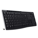 Teclado Logitech K270 Multimedia Receptor USB Unifying (Español) Negro