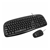Kit Teclado y Mouse Alambricos Conector USB Ideal para Usuarios