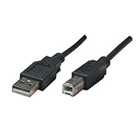 CABLE USB,MANHATTAN,374507, V2.0 A-B  0.5M, NEGRO