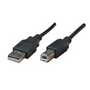 CABLE USB,MANHATTAN,374507, V2.0 A-B  0.5M, NEGRO