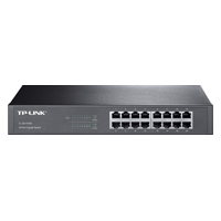 SWITCH | TP-LINK | TL-SG1016D | 16 PUERTOS | RJ45 GIGABIT 10/100/1000 MBPS | NO ADMINISTRABLE | PARA ESCRITORIO O RACK DE 13 PULGADAS