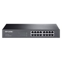 SWITCH | TP-LINK | TL-SG1016D | 16 PUERTOS | RJ45 GIGABIT 10/100/1000 MBPS | NO ADMINISTRABLE | PARA ESCRITORIO O RACK DE 13 PULGADAS