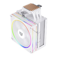 ENFRIAMIENTO DE AIRE GAMER BALAM RUSH  HELIUX PRO HEX65 / DISPLAY PARA MONITOREO DE TEMPERATURA + RGB / 6 PIPAS / TDP 240 W / COMPATIBILIDAD AMD + INTEL  / BLANCO / BR-941976