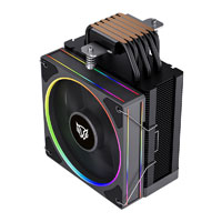 ENFRIAMIENTO DE AIRE GAMER BALAM RUSH HELIUX PRO HEX65 / DISPLAY PARA MONITOREO DE TEMPERATURA + RGB / 6 PIPAS / TDP 240 W / COMPATIBILIDAD AMD + INTEL  /  NEGRO / BR-941969