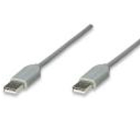 CABLE USB,MANHATTAN,317887, A-A 1.8M, GRIS