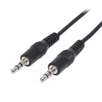 CABLE AUDIO,MANHATTAN,334594, ESTEREO 3.5MM M-M 1.8M NEGRO
