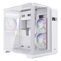 GABINETE GAMER BALAM RUSH TANK EXPERT CURVE 6400 / MINI TORRE / M ATX - ITX / GPU 350 MM / VENTILADOR ARGB X3 / PANEL DE CRISTAL - FILTRO DE POLVO / PANTALLA DIGITAL / BLANCO / BR-941624