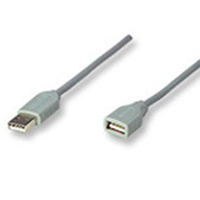 CABLE USB,MANHATTAN,340960, EXTENSION 4.5M, GRIS
