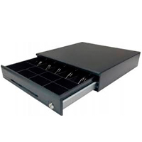 CAJON DE DINERO EC LINE ELEGANCE EC-CD-100M-II-G, NEGRO, COMPARTIMIENTOS 5 BILLETES - 7 MONEDAS, RJ11