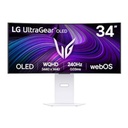 MONITOR LG 34GX90SA-W GAMING CURVO OLED ULTRAGEAR 34 PULG,3440X1440,240HZ,21:09,TR 0.03MS (GTG),BRILLO 275CD/M2,CONTR 1500000:1,GC DCI-P3 98,5%,800R,HDMI,DISPLAYPORT,USB-C,HDR10,ALTAVOZ 7WX2.