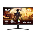 MONITOR AOC GAMER CURVO 32 / C32G42ZE / PANEL VA / 240 HZ / T.R. 4 MS GTG / 0.3 MS MPRT / ADAPTIVE SYNC  / HDMI / VGA / DP / ASPECTO 16:9 / RESOLUCION 1920 X 1080 / BRILLO 300 CD/M2 / VESA