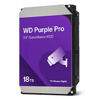 DISCO DURO INTERNO WD PURPLE PRO 18TB 3.5 ESCRITORIO SATA3 6GB/S 512MB 7200RPM 24X7 IA DVR NVR 1-16 BAHIAS 1-64 CAMARAS WD181PURP