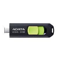 Memoria ADATA 64GB USB Tipo C UC300 Retractil Negro Verde