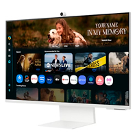 MONITOR LED SAMSUNG 32 PULGADAS /SMART MONITOR M8 /4K (3840 X 2160)/ VA/ PLANO /HDMI / BT / WIFI/ USB-C/ WEB CAM/ 60 HZ /BLANCO CÁLIDO