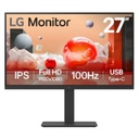 MONITOR PC LG B2B 27BA750-B FHD 27 IPS,USB-C Y RJ45,1920X1080,100HZ,16:9,BRILLO 250NITS,SRGB99%,TR5MS,CONTR 1300:1,KVM,HDMI,DISPLAYPORT,ALTAVOZ 2WX2,INCLINACION-ALTURA-GIRO-PIVOTE,VESA 100X100 MM