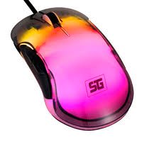 MOUSE / VORAGO START THE GAME / MO-505, ALAMBRICO RGB NEON HASTA 7,200 DPIS USB TRASPARENTE
